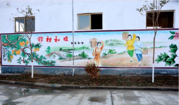 坡头乡镇文化墙 乡风文明焕发新活力